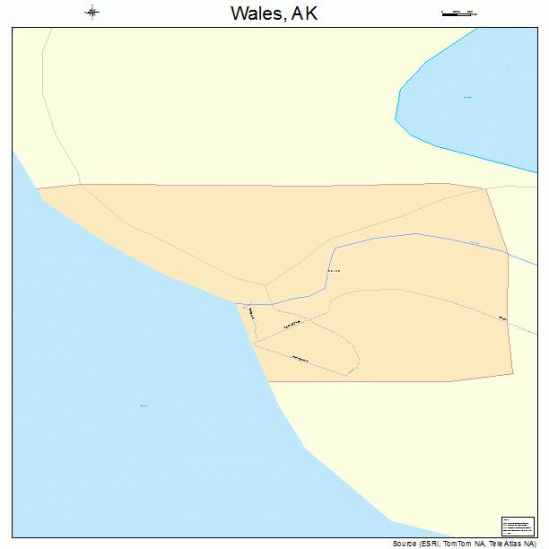 Wales, AK street map