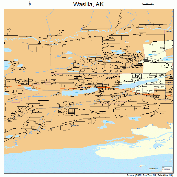 Wasilla, AK street map
