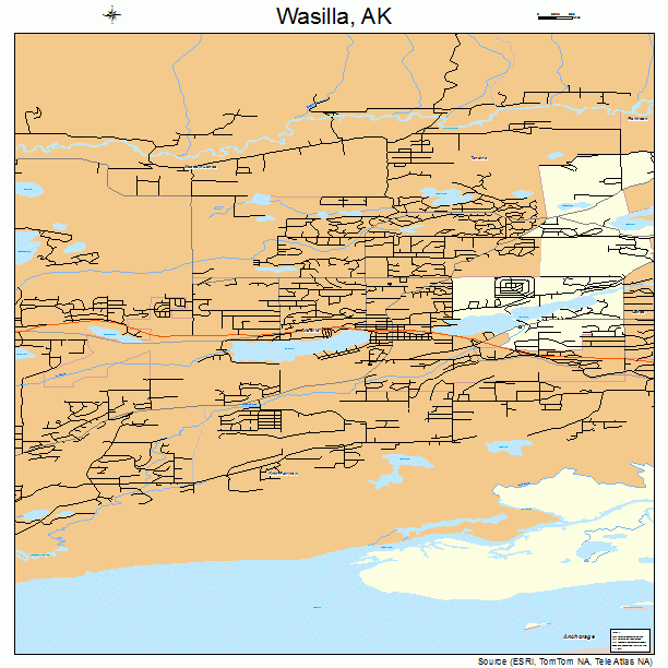 Wasilla Alaska Street Map 0283080 Wasilla Alaska Street Map 0283080
