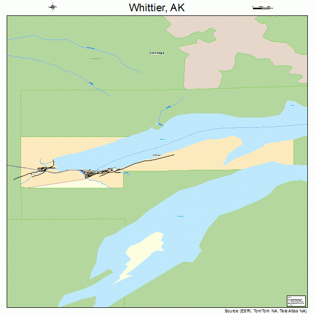 Whittier, AK street map