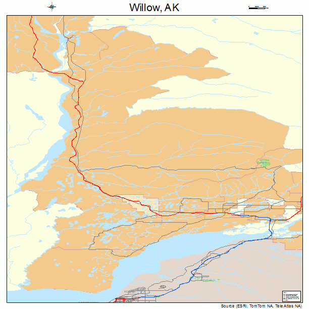 Willow, AK street map
