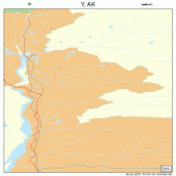 Y, AK street map