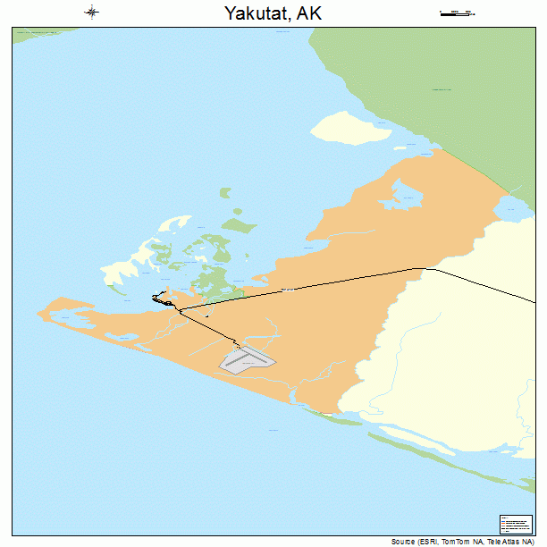 Yakutat, AK street map