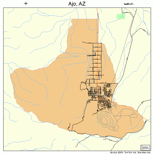 Ajo, AZ street map