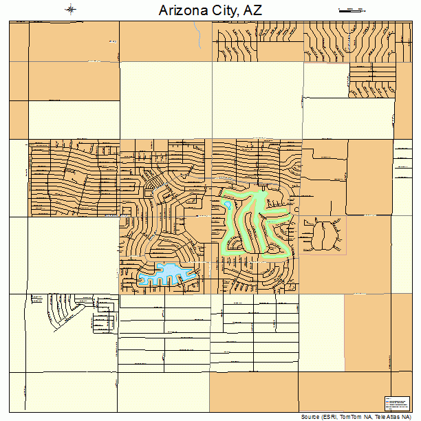 Arizona City, AZ street map