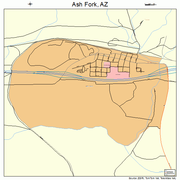 Ash Fork, AZ street map