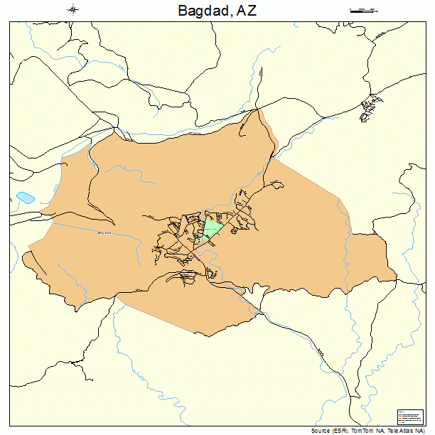 Bagdad, AZ street map