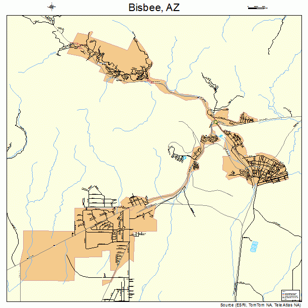 Bisbee, AZ street map