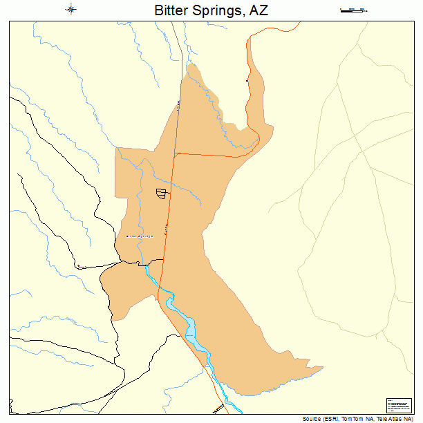 Bitter Springs, AZ street map