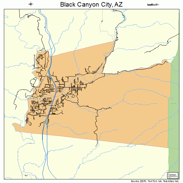 Black Canyon City, AZ street map