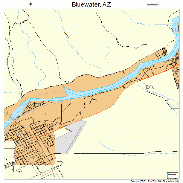 Bluewater, AZ street map