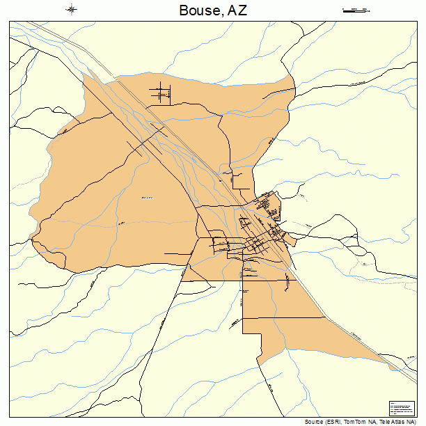 Bouse, AZ street map