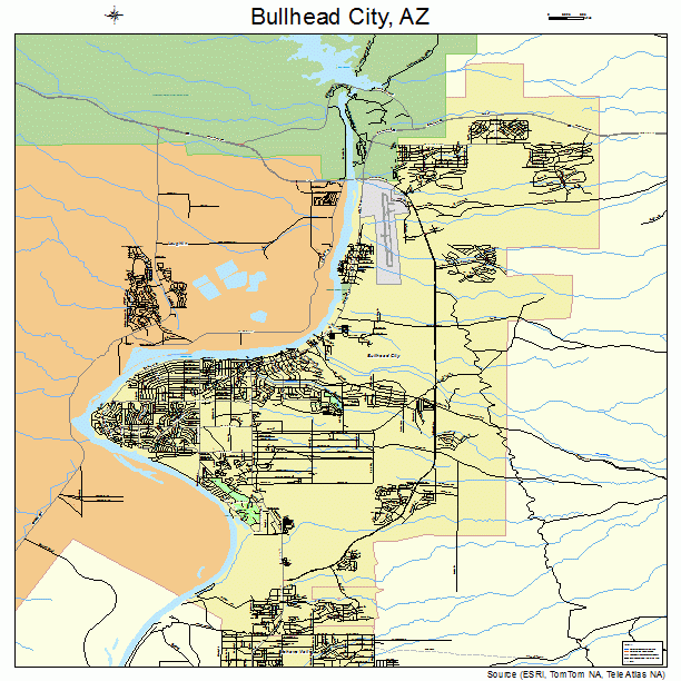 Bullhead City, AZ street map