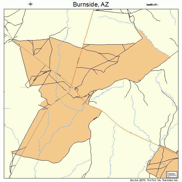 Burnside, AZ street map