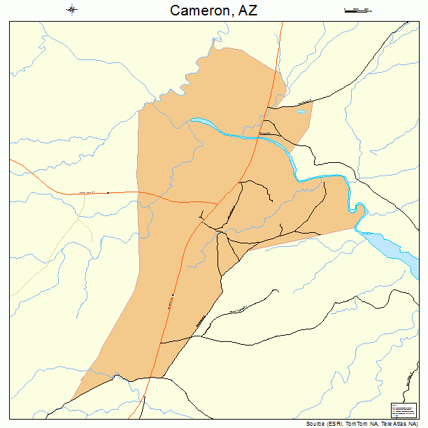 Cameron, AZ street map