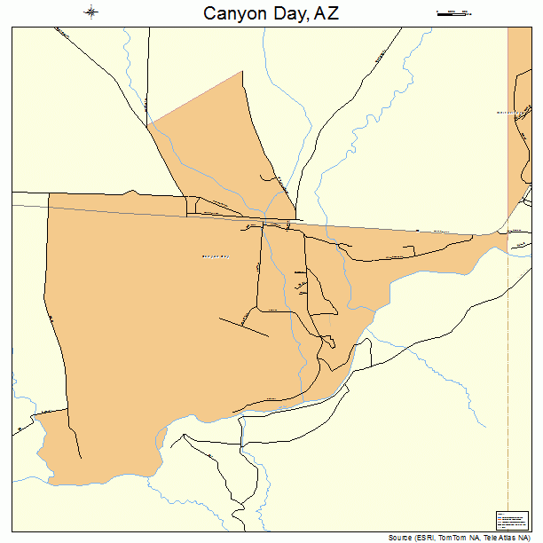 Canyon Day, AZ street map
