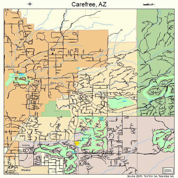 Carefree, AZ street map