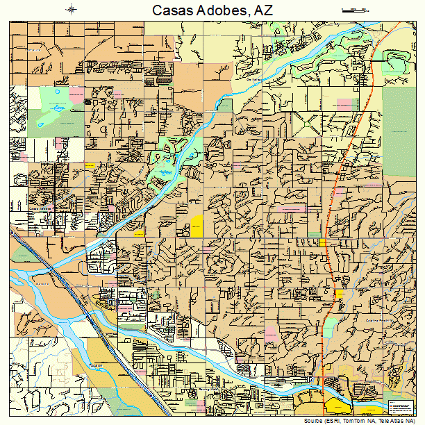 Casas Adobes, AZ street map