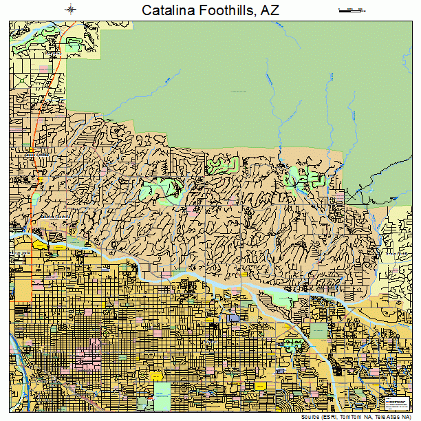 Catalina Foothills, AZ street map