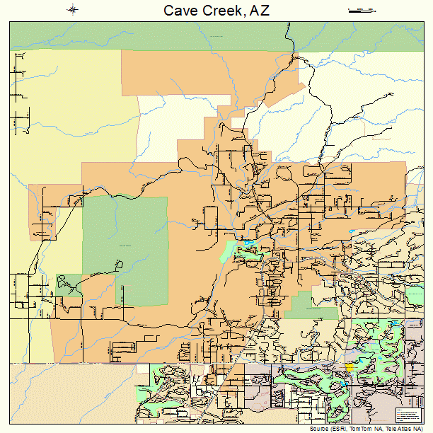 Cave Creek Arizona Street Map 0411300