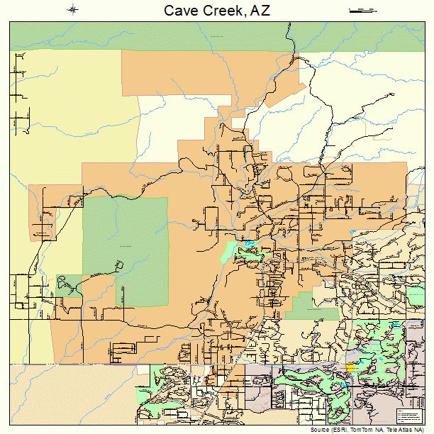 Cave Creek, AZ street map