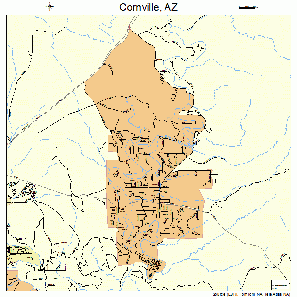 Cornville, AZ street map