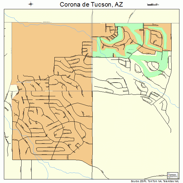 Corona de Tucson, AZ street map