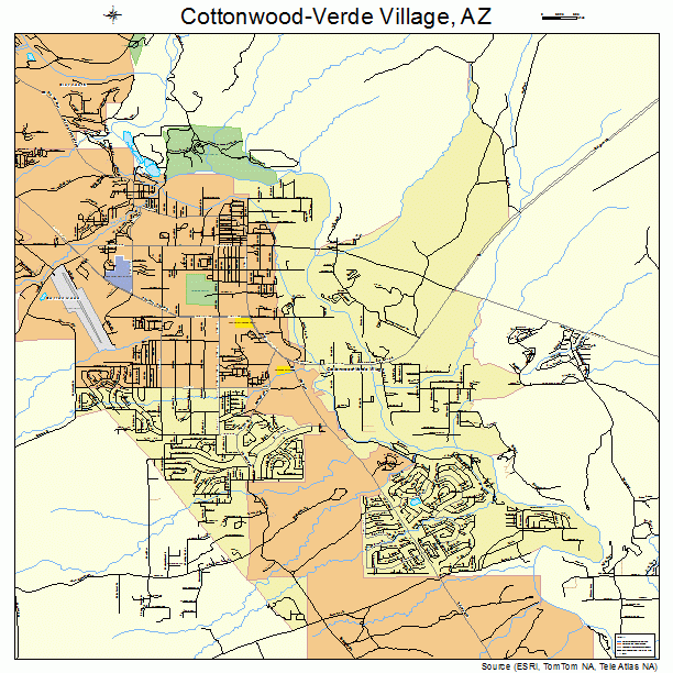 Cottonwood-Verde Village, AZ street map