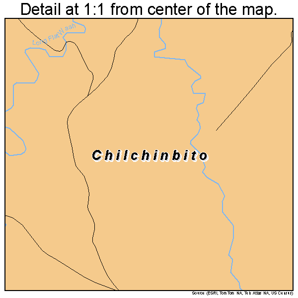 Chilchinbito, Arizona road map detail