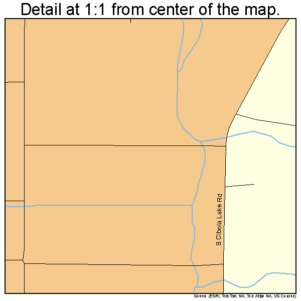 Cibola, Arizona road map detail