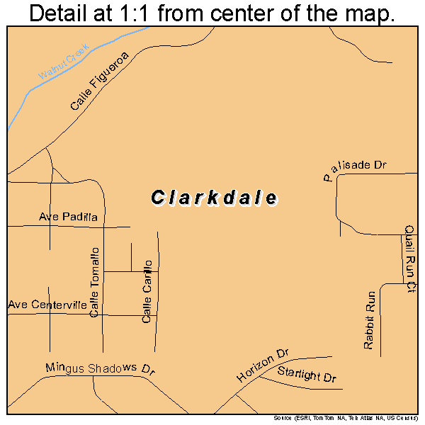 Clarkdale, Arizona road map detail