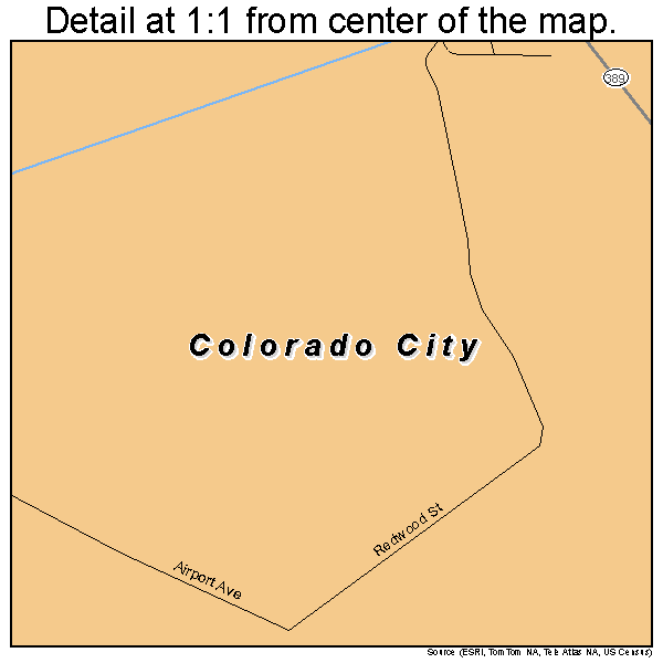Colorado City, Arizona road map detail