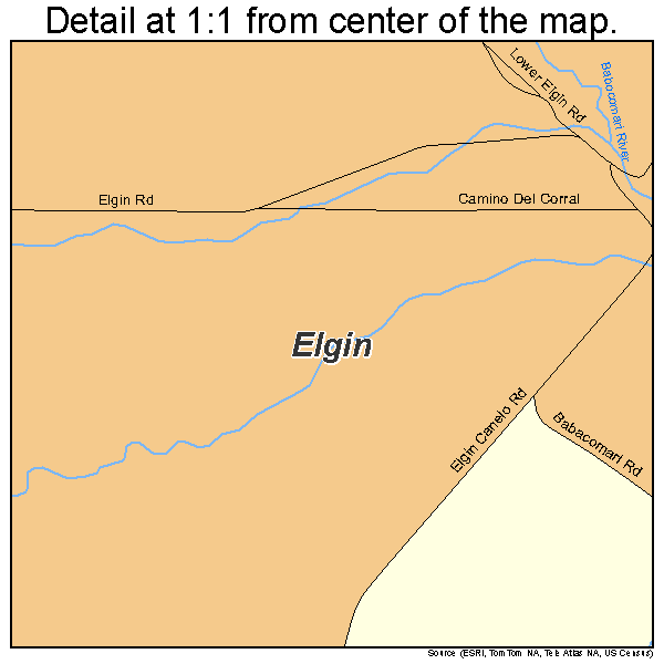 Elgin, Arizona road map detail
