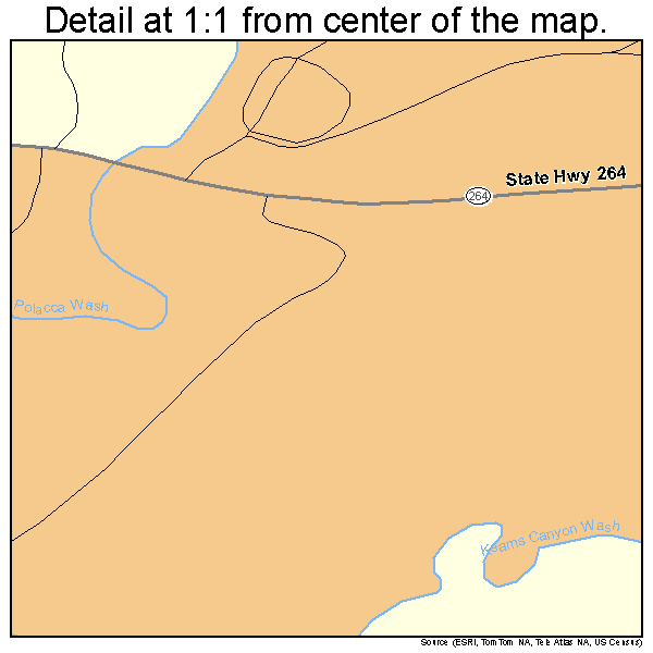 First Mesa, Arizona road map detail