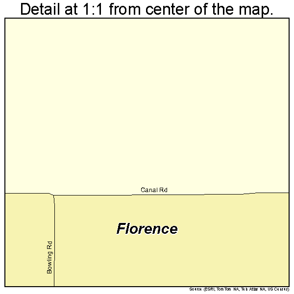 Florence, Arizona road map detail