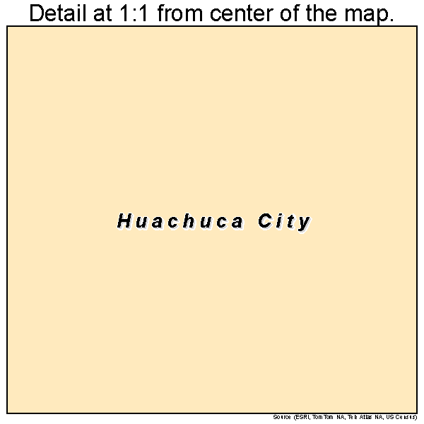 Huachuca City, Arizona road map detail