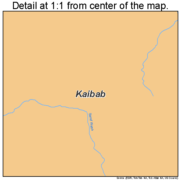 Kaibab, Arizona road map detail