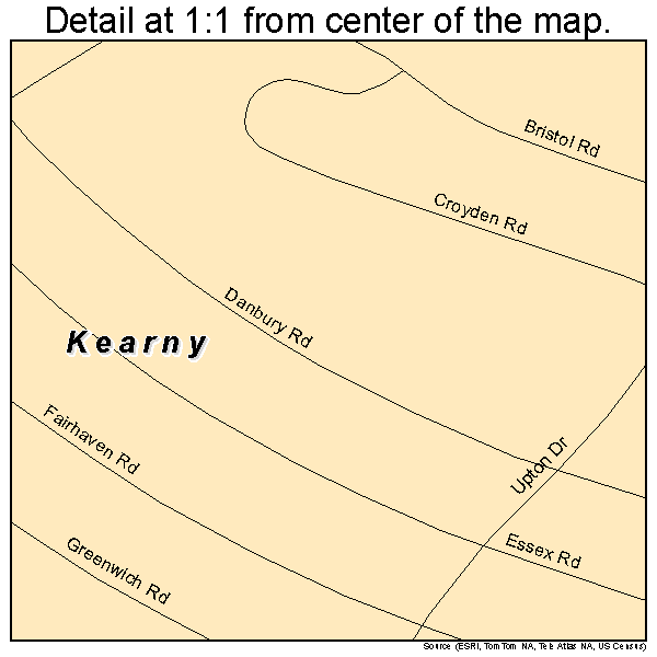 Kearny, Arizona road map detail