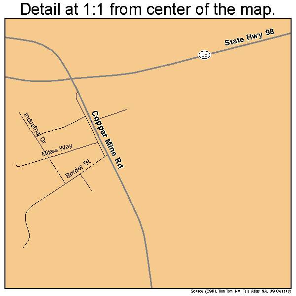 Lechee, Arizona road map detail