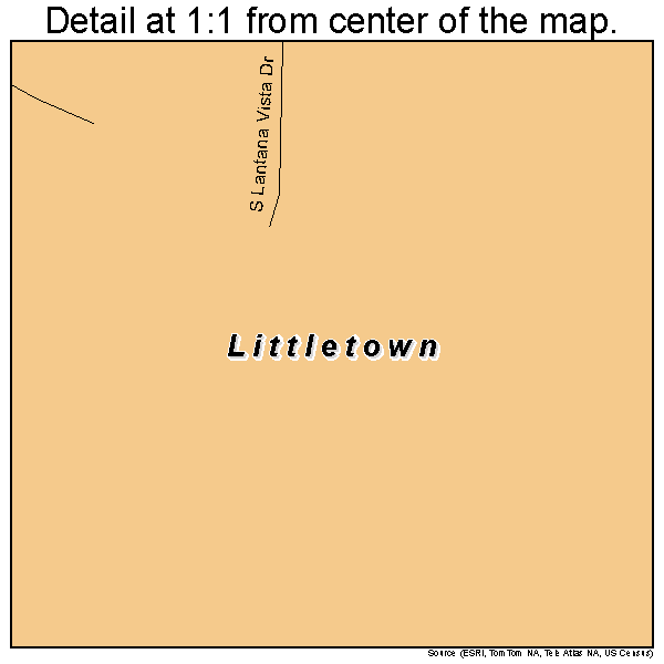 Littletown, Arizona road map detail