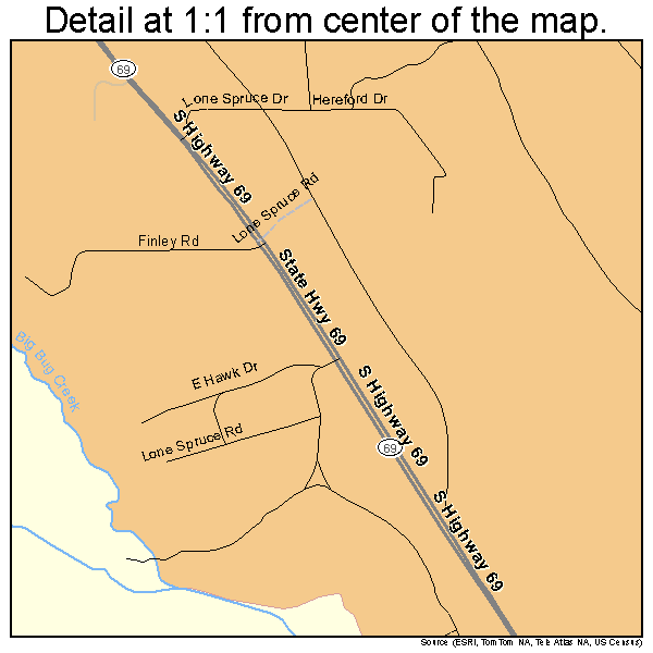 Mayer, Arizona road map detail