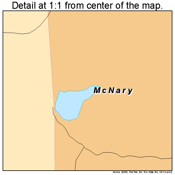 McNary, Arizona road map detail