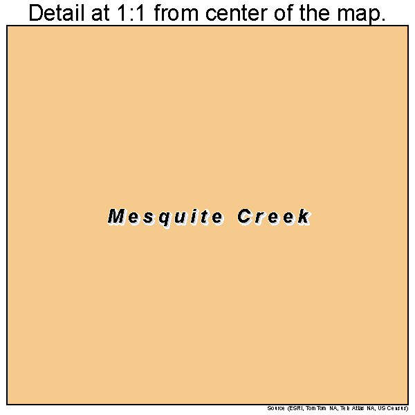 Mesquite Creek, Arizona road map detail