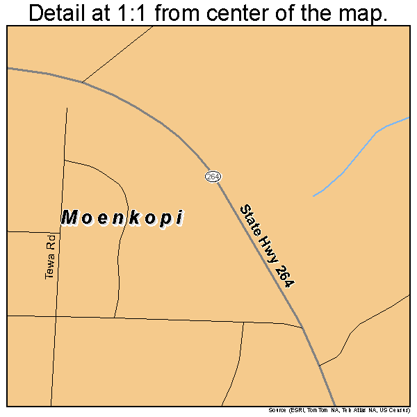 Moenkopi, Arizona road map detail