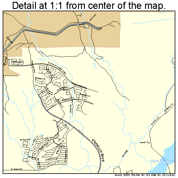 Peoria, Arizona road map detail