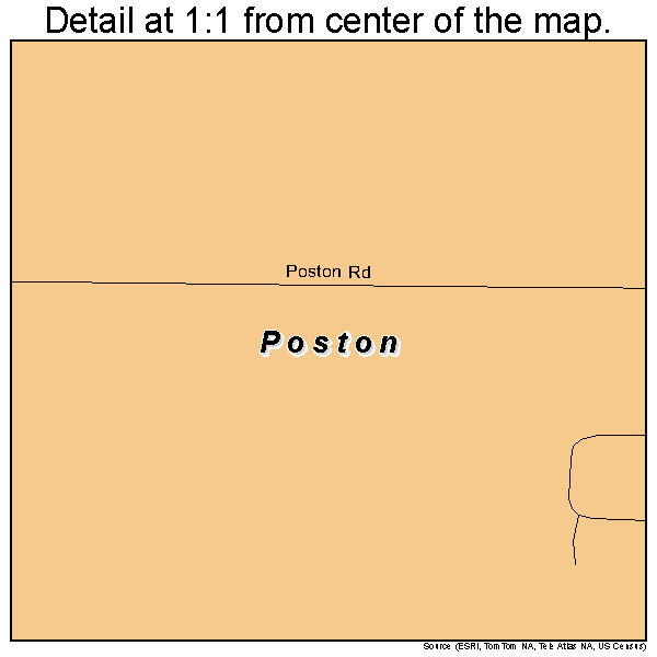 Poston, Arizona road map detail