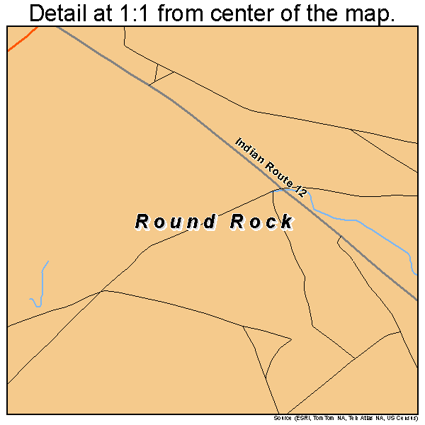 Round Rock, Arizona road map detail