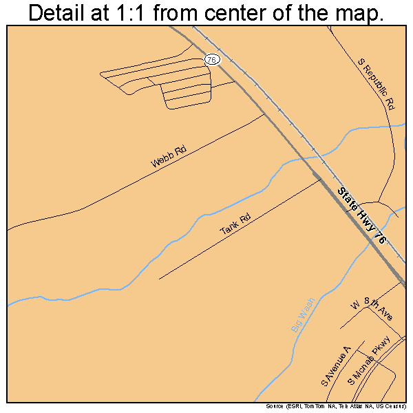 San Manuel, Arizona road map detail