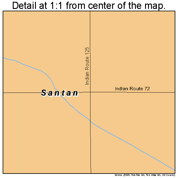 Santan, Arizona road map detail