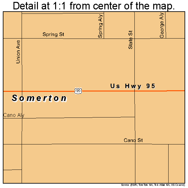 Somerton, Arizona road map detail